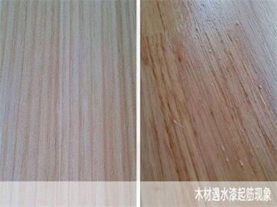 涂刷水性木器漆涨筋很有可能与木材有关